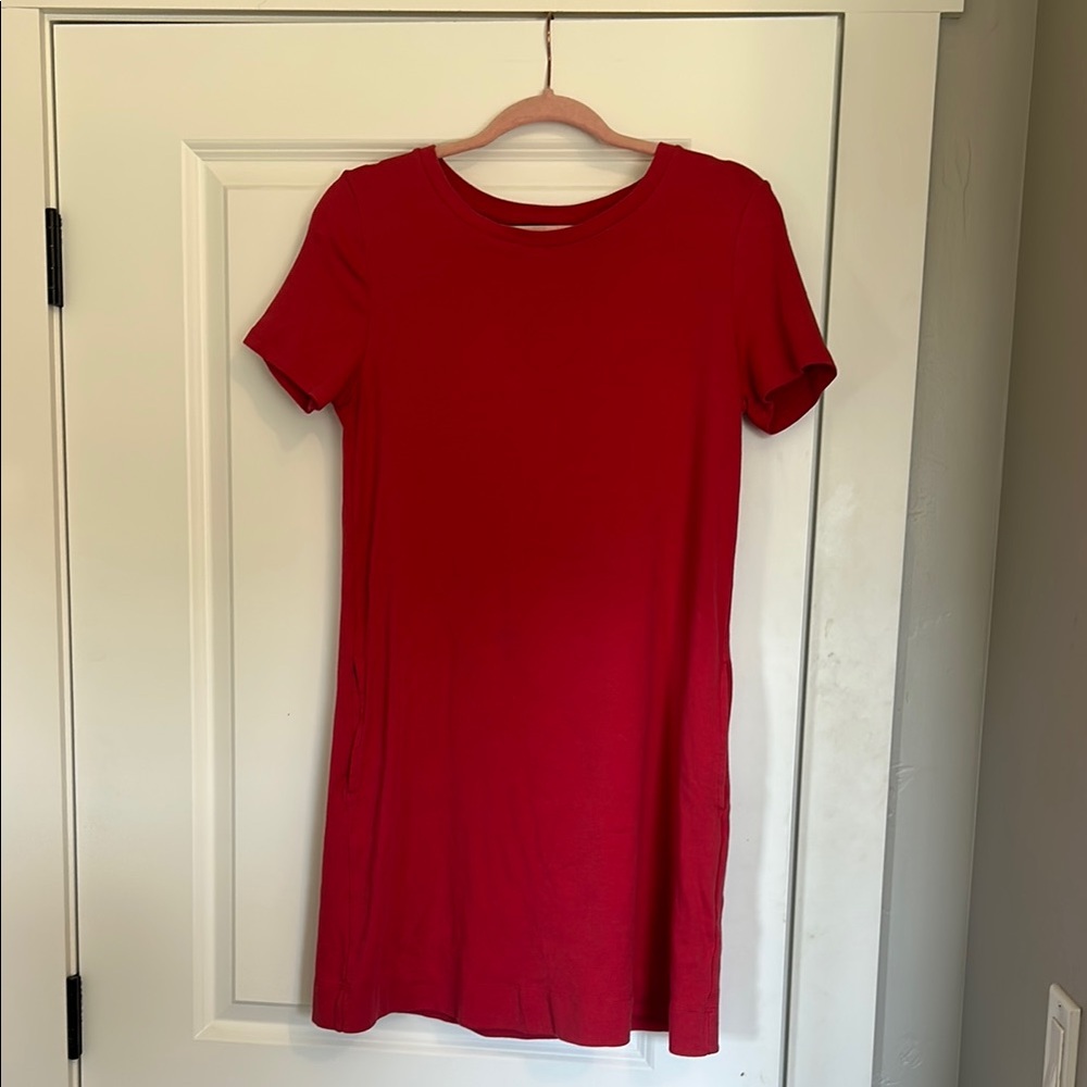 Red Ellen Tracy Short Sleeve Dress